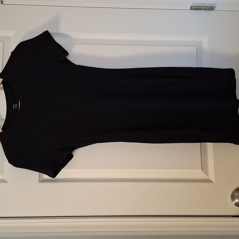 SHEIN Classic Black Midi Dress